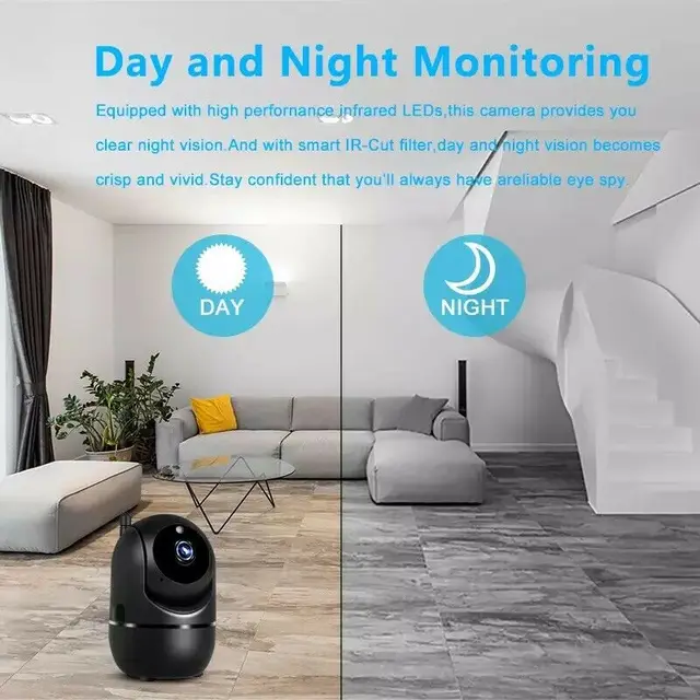 Ycc365 Plus 1080P Cloud HD IP Camera WiFi Auto Tracking Camera Baby Monitor Night Vision Security Home Surveillance Camera - Image 3