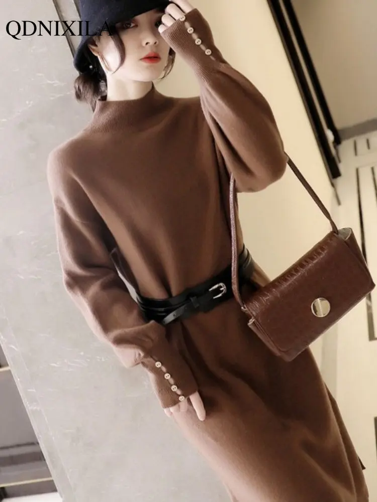 Bare Top Slim Long Dress With Belt main image 1