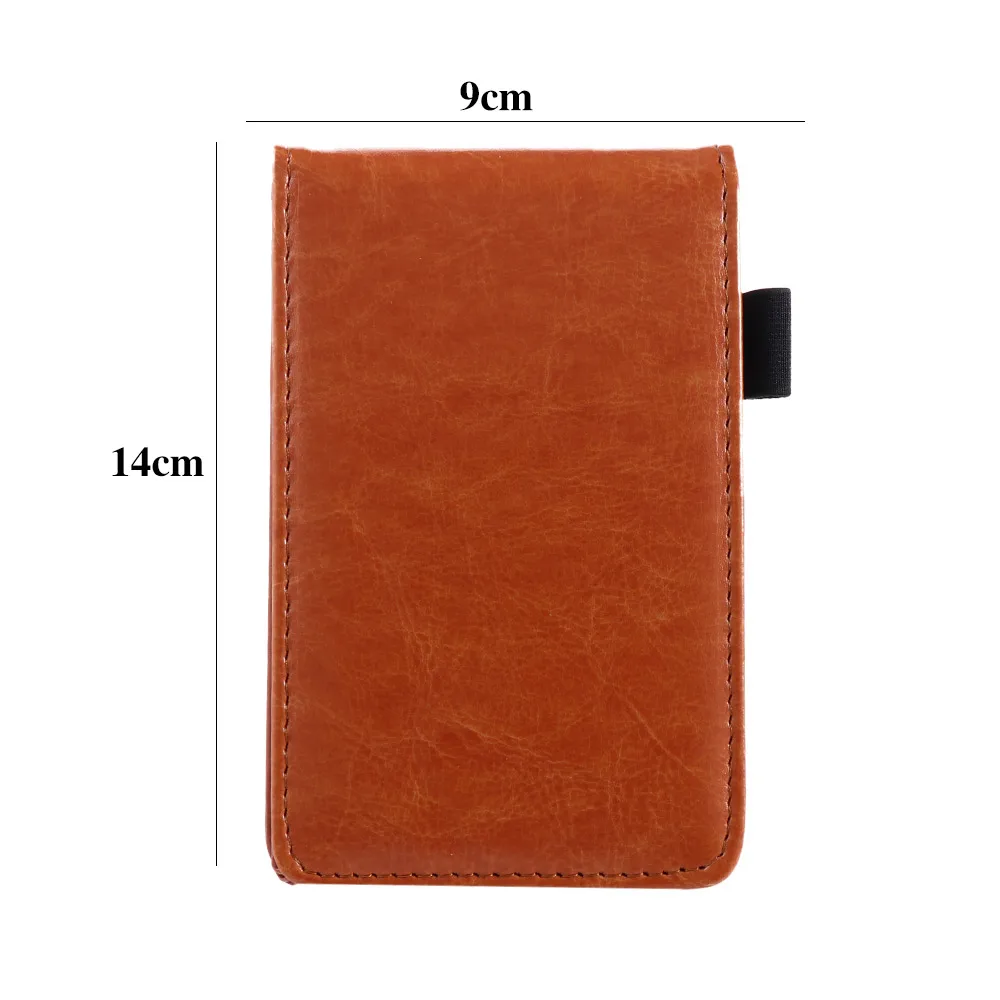 Leather Cover Pocket Planner A7 Notebook Small Notepad Note Book Business Diary Memos Office School Stationery - 6