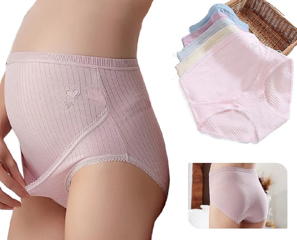 Maternity Panties Women's Maternity High Waist Cotton Panties C Section Recovery Postpartum Soft Stretchy Full Coverage Underwear