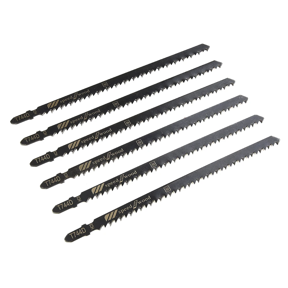 6pcs T744D 180mm 6 TPI Tooth Jigsaw Blades T-shank Reciprocating Saw    For Wood Plastic Metal Cutting Assorted Saw Blades