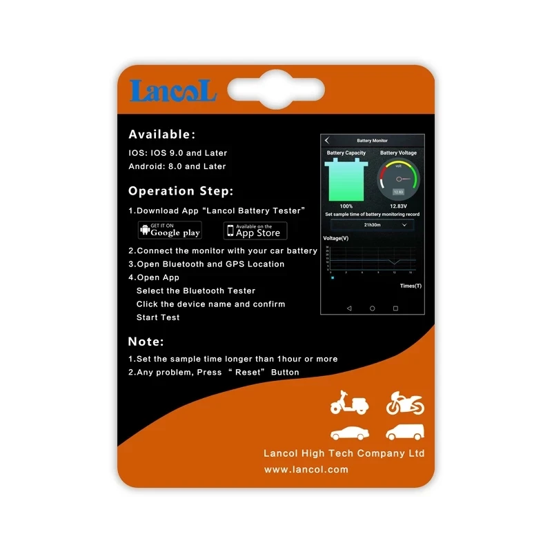 Battery Monitor Bluetooth MICRO-10 C D New Version Bluetooth 12V Car Voltmetery Monitoring Tester Phone Show for Car
