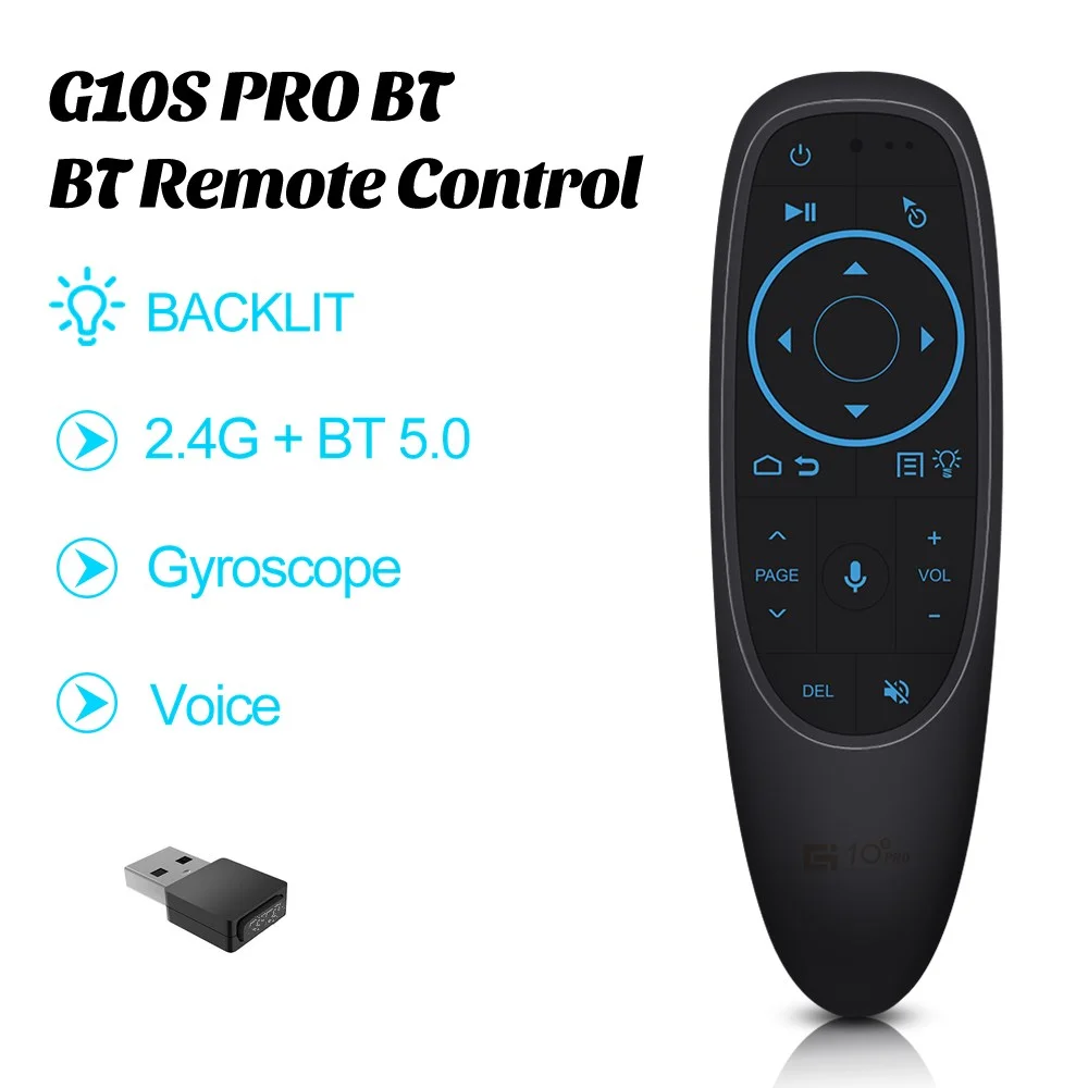 G10S PRO Voice Remote Control 2.4G Wireless Air Mouse IR Learning