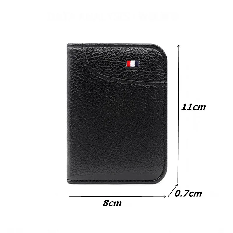 Men's Card Holder Thin Mini Wallet Card Storage Bag Unisex Exquisite Pu Coin Purse Rfid Blocking Bank Card Cash Storage Pouch