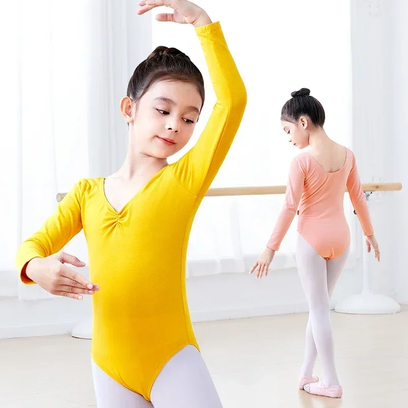 Girls Long Sleeve Ballet Dance Leotard Outfit