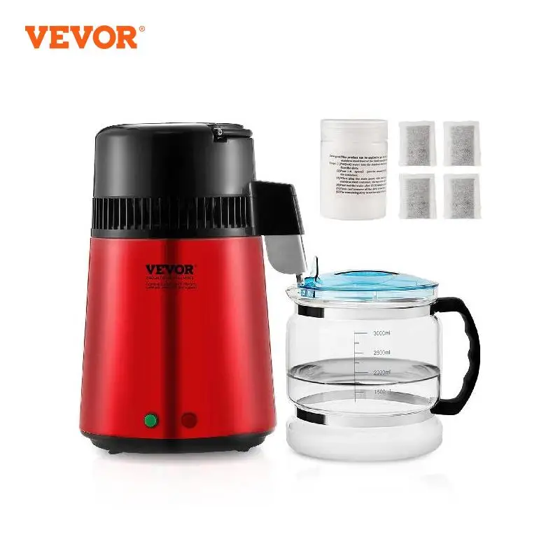 

VEVOR водяной дистиллятор 750 галлонов фильтр для домашнего очистителя воды Вт столешница нержавеющая сталь интерьерный дистиллятор машина для изготовления воды