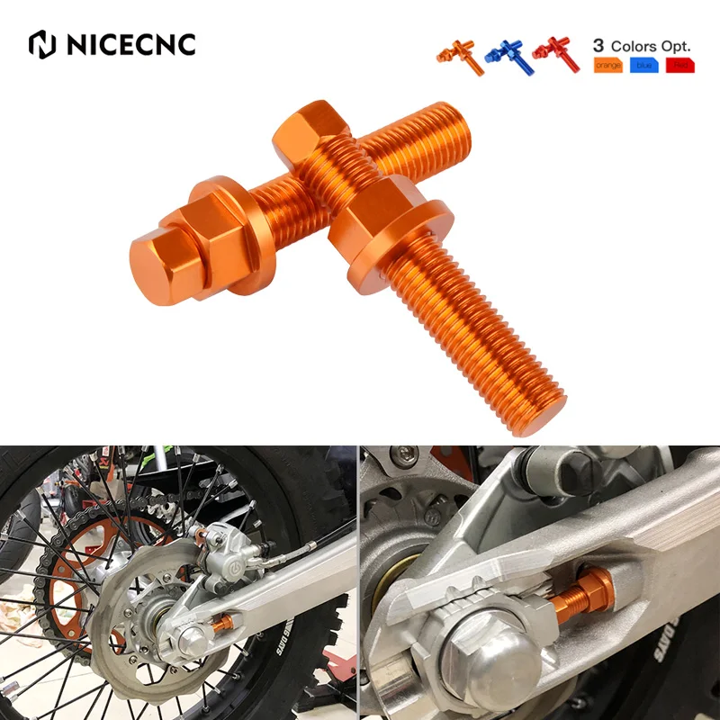 Motorcycle Rear Axle Blocks Chain Adjuster Bolt For KTM 125 250 300 350