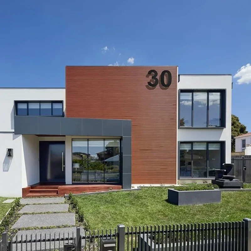 House Number Signs Modern Large House Number Outdoor-12 Inch High Stainless Steel Floating Home Address Number For Outside