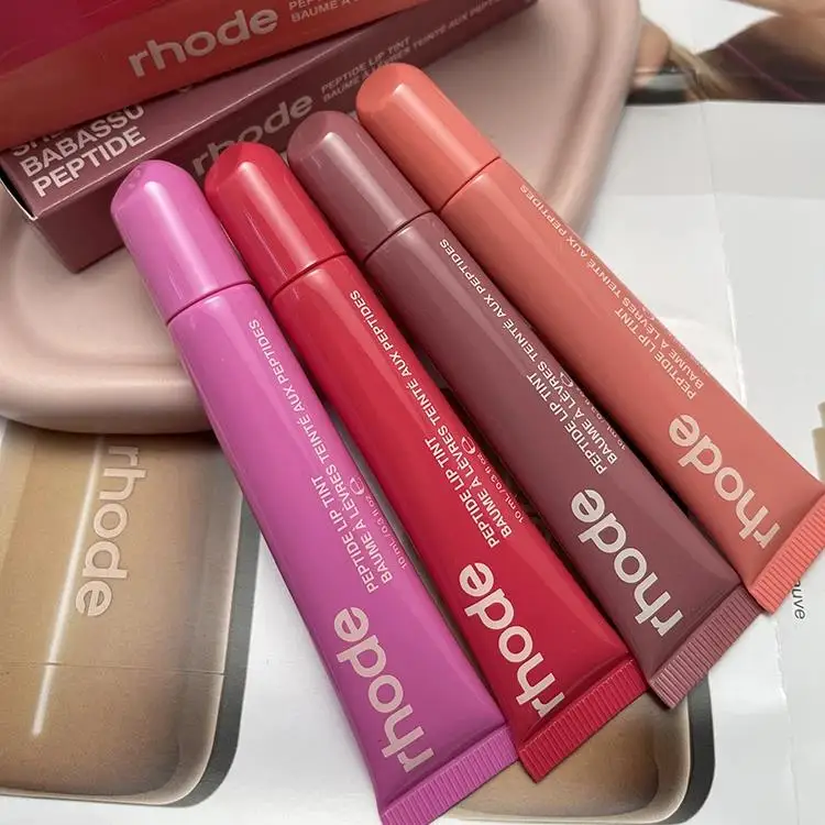 Lip Makeup Set Ribbon Color Lipstick INS Rhode Makeup Cheek Blush Cream Blusher Stick Lip Gloss Phone Case For iPhone Espresso Raspberry jelly