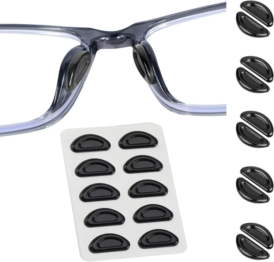 Naselli Per Occhiali In Silicone - 20 Paia Adesivi Antiscivolo 3 Mm Per Occhiali Da Sole E Vista - Foto 4