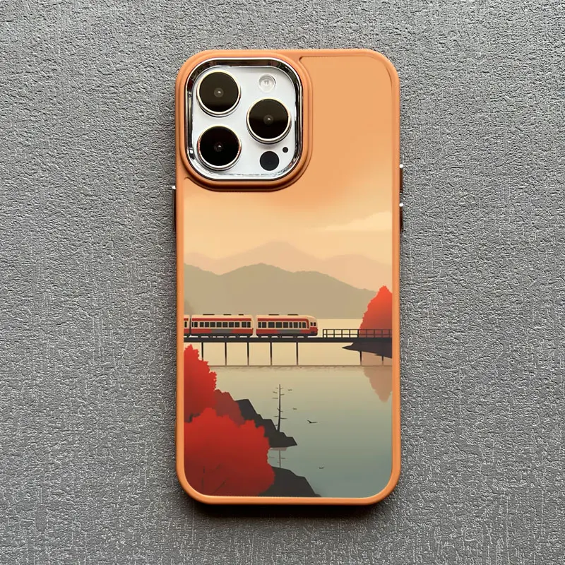 Autumn Maple Leaf Scenery Silicone Phone Case
