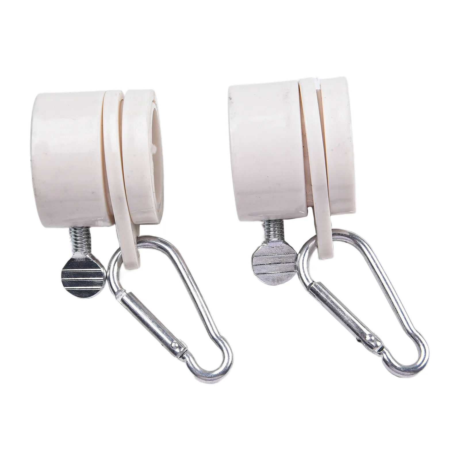 1Pair Degree Flagpole Rotating Ring PVC Plastic Rotating Flag Mounting Rings Flagpole Grommet Clip For Flag Pole Attachments