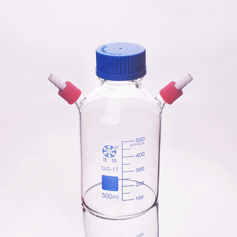 

FAPE Reagent bottle,With blue screw cover,Double upper detachable small nozzle GL14mm,Borosilicate glass,Plastic Lid