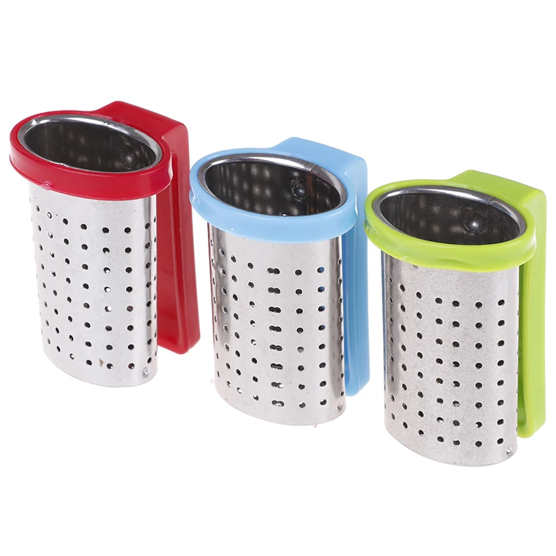 Hot Stainless Steel Tea Infuser Loose Leaf Tea Diffuser Strainer Herbal Spice Filter Drinkware  With Handle Hanger Tea Acc