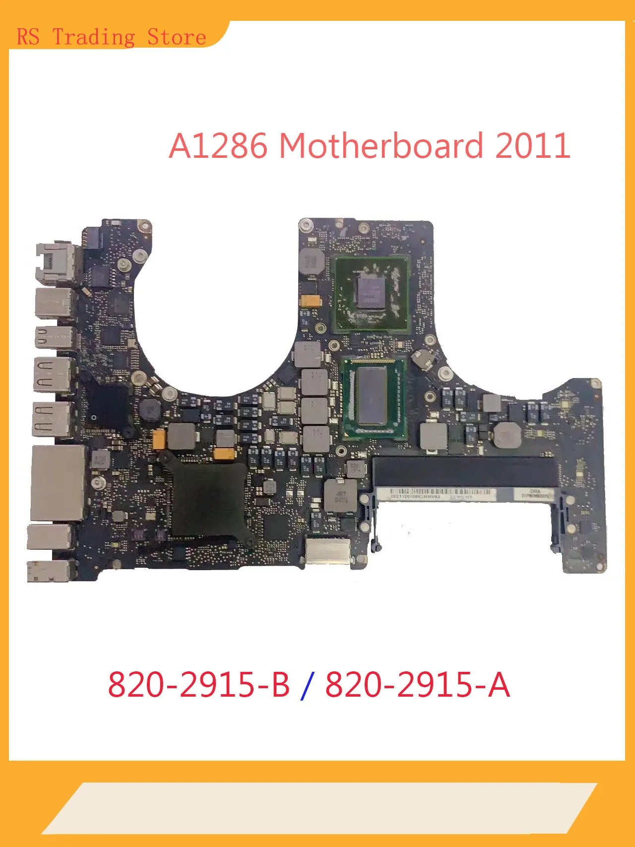 

Материнская плата 820-2915-B 820-2915-A для Macbook Pro 15 дюймов A1286 2011 Вт i7-2860QM 2,5 ГГц CPU GPU HD 6770M-1024 MB EMC 2563
