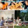 Pizza Oven Outdoor 13" Multi-Fuel Pizza Maker Rotatable Pizza Ovens Portable Wood Fired and Gas Oven 6