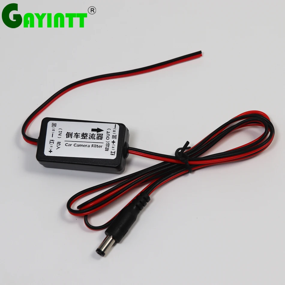 

GAYINTT Car Rear View Rectifier, 12V DC Power Relay Capacitor Filter Connector for Backup Auto Car Camera Filter