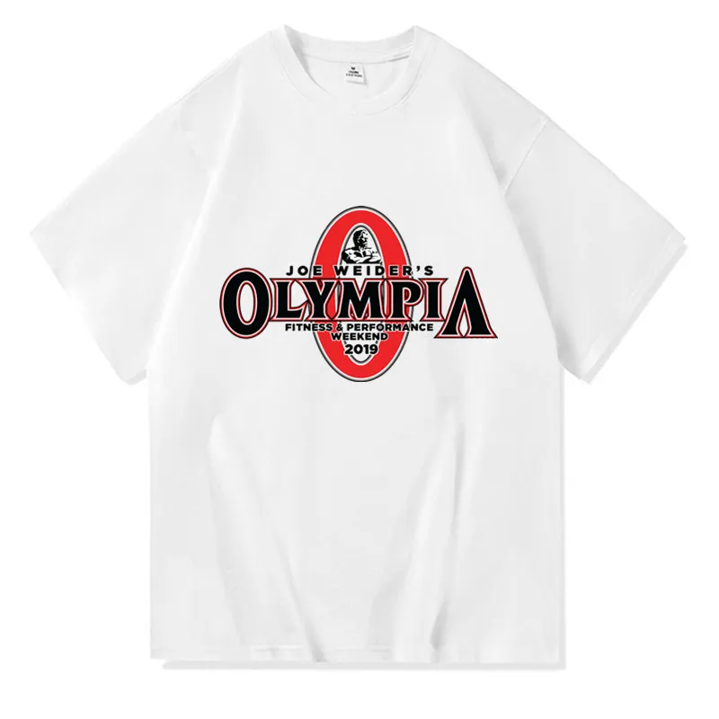 OLYMPIA 남성용 체육관 100% 코튼 티셔츠, 캐주얼 O넥 기본 티셔츠, 남성 클래식 탑 의류, 고품질, 2022 여름 신상