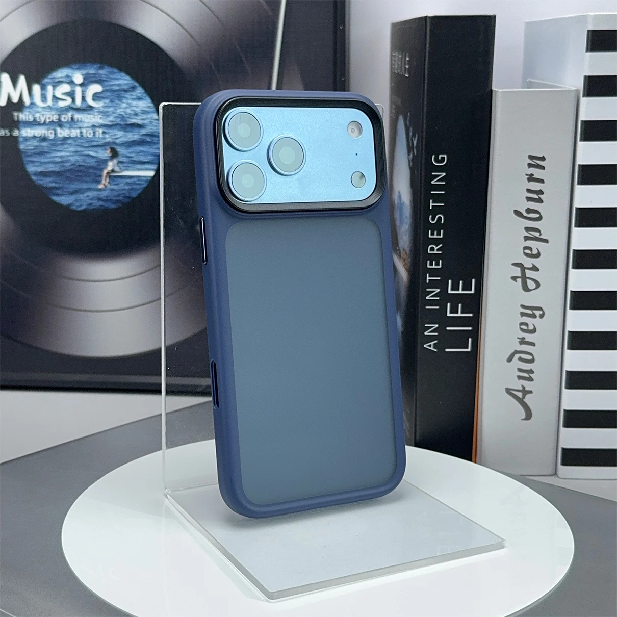 Luxury Business Translucent Shockproof Phone Case - Acrylic TPU Hybrid Armor Cover