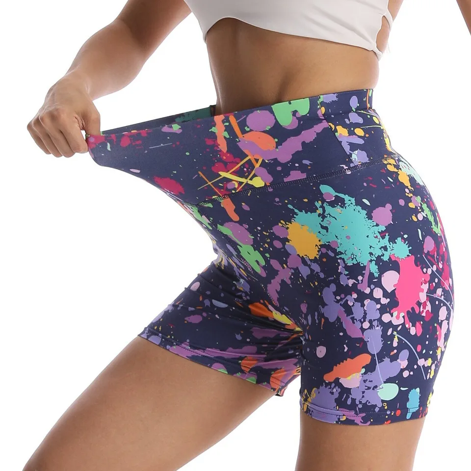 Pantaloncini da Yoga a va alta con elevata elasticà, rassodamento addominale, sollevamento dell'anca, Fness, corsa femminile e Capris sportivi  200000345
