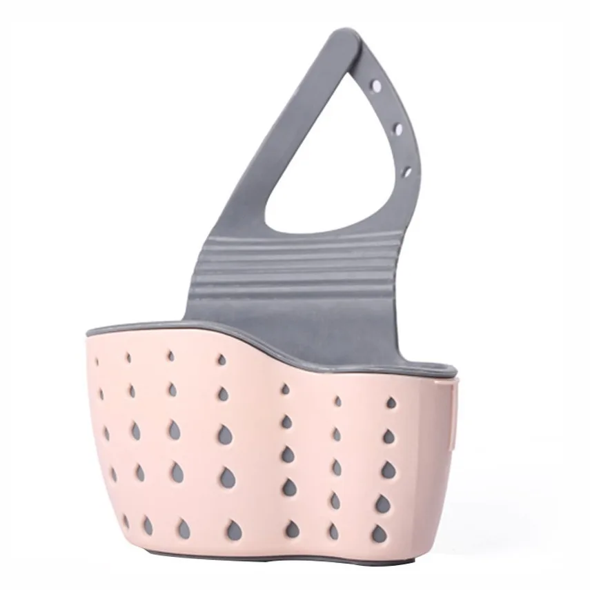 Home Storage Drain Basket Kitchen Sink Holder Adjustable Soap Sponge Shlf Hanging Drain Basket Bag Kitchen Accessories 6