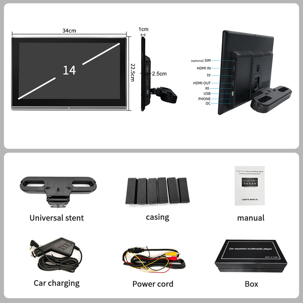 モニターアーム EDNON In-Car Entertainment Rear Seat Entertainment For Ford Explorer Rotatable Android 14