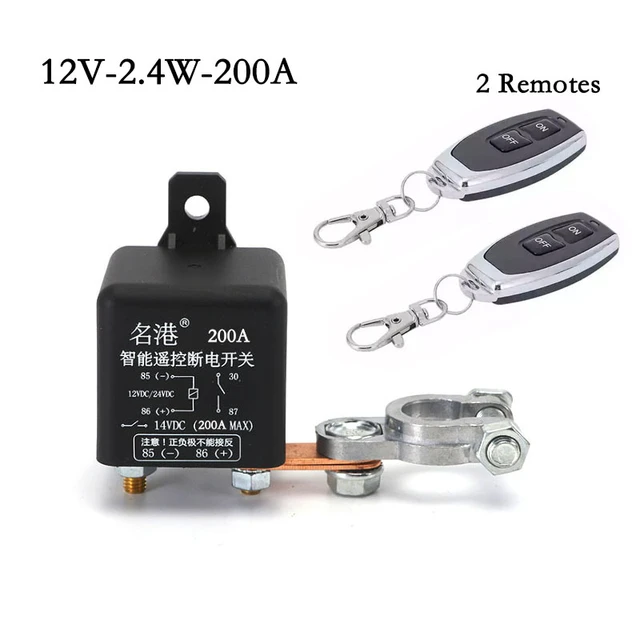 Interruptor Remoto Desconexión Batería Kill Switch Para Coche Camión DC12V  200A