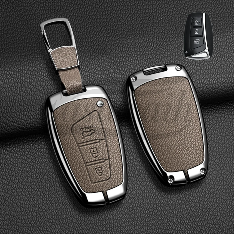 Auto Schlüssel Fall Halter Abdeckung Shell Für Hyundai Grand Santa Fe 3DM Ix45 Ix 35 Genesis DH Grandeur Azera HG Equus zubehör – Detail 10