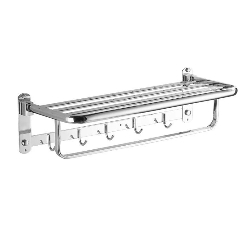 

SUS304 Stainless Steel Towel Rack New DP Square Tube Folding Towel Rack