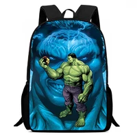 Nylon Backpack with The Hulks Print School Bag for Boys Girls Children Backpack with Cartoon Hero Patten Softback and Durable 2