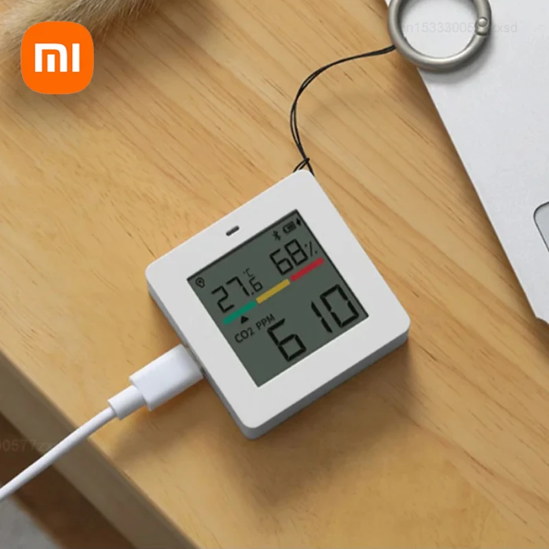 Детектор качества воздуха Xiaomi Miaomiaoce, детектор CO2, перезаряжаемый детектор температуры и влажности, тестер с ЖК-дисплеем и диоксидом углерода
