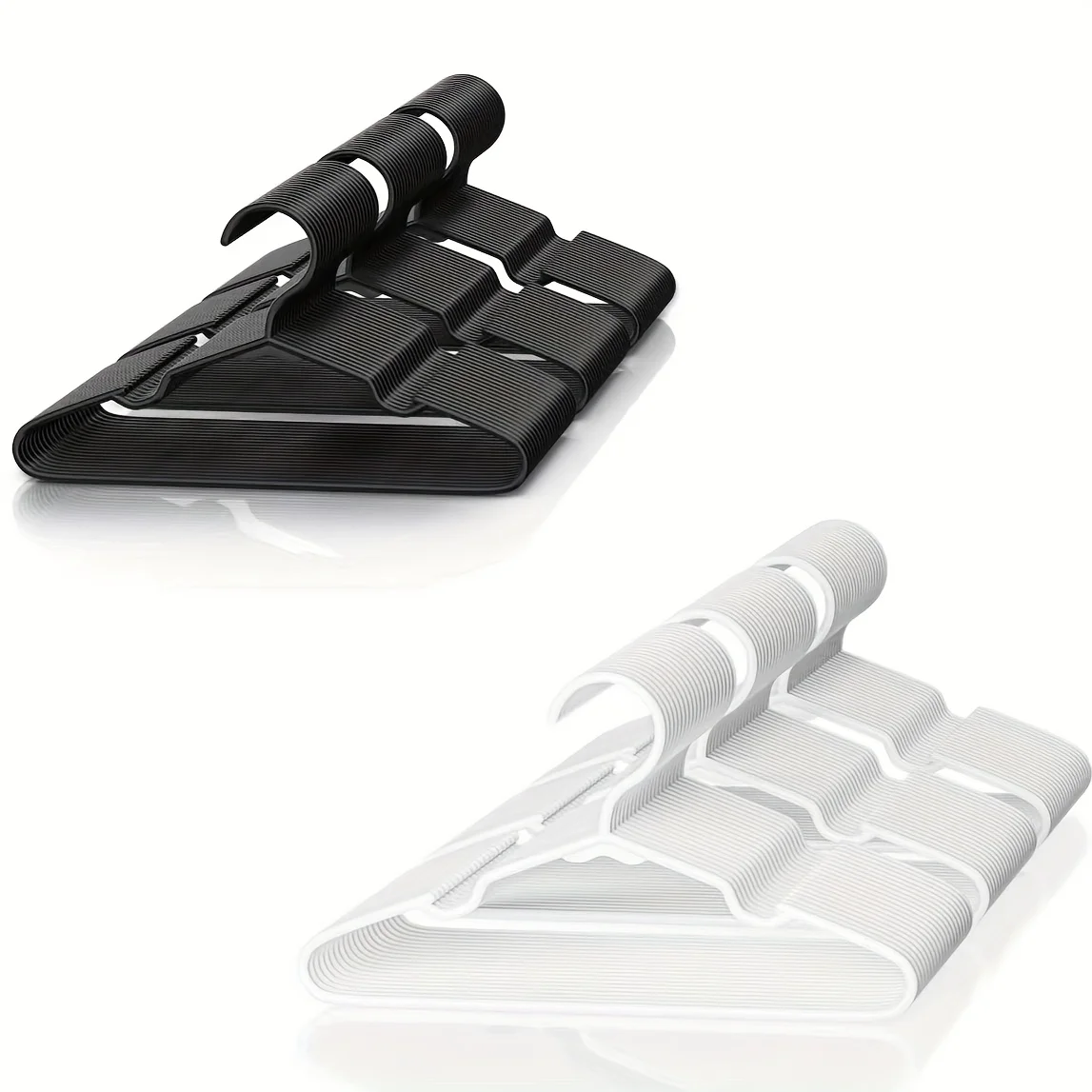 Durable Wardrobe Hangers with Ergonomic Curved Design | Multi-Color Options (Grey/Pink/Green/White/Blue/Black)