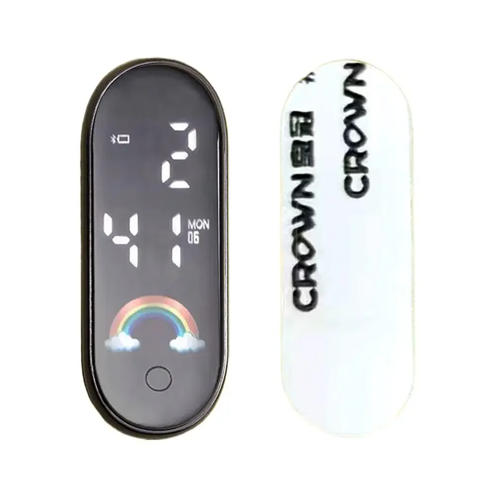 Digital Car Clock with Backlight and Personalized Stickers