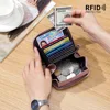 New Women Wallet Genuine Leather Card Holders Female Cowhide Wallets Fashion Small Portable Purses Cute Wallet Coin Bags Clutch 5