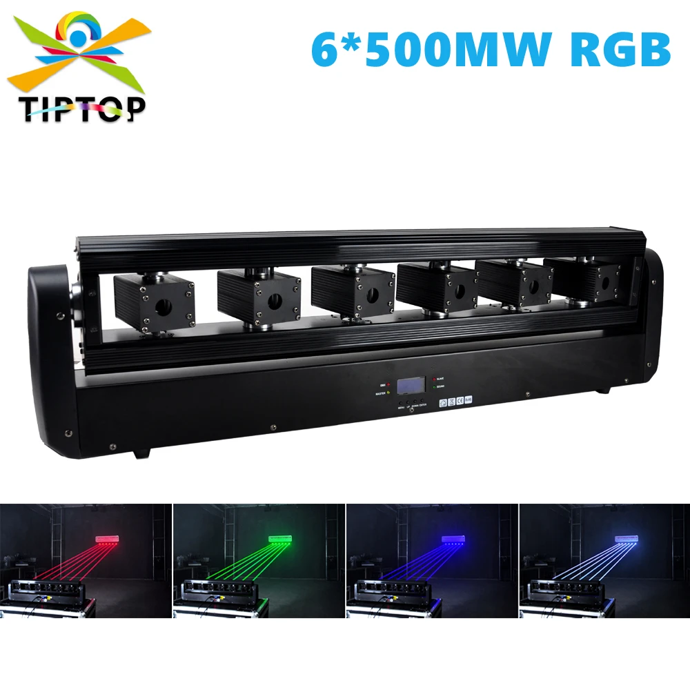 

TIPTOP Stage светильник 6x500MW 6 Eyes RGB 3 в 1 с движущейся головкой, лазерный проектор, проектор для клуба, бара, дискотеки, оборудование для диджея, танцевальная лампа
