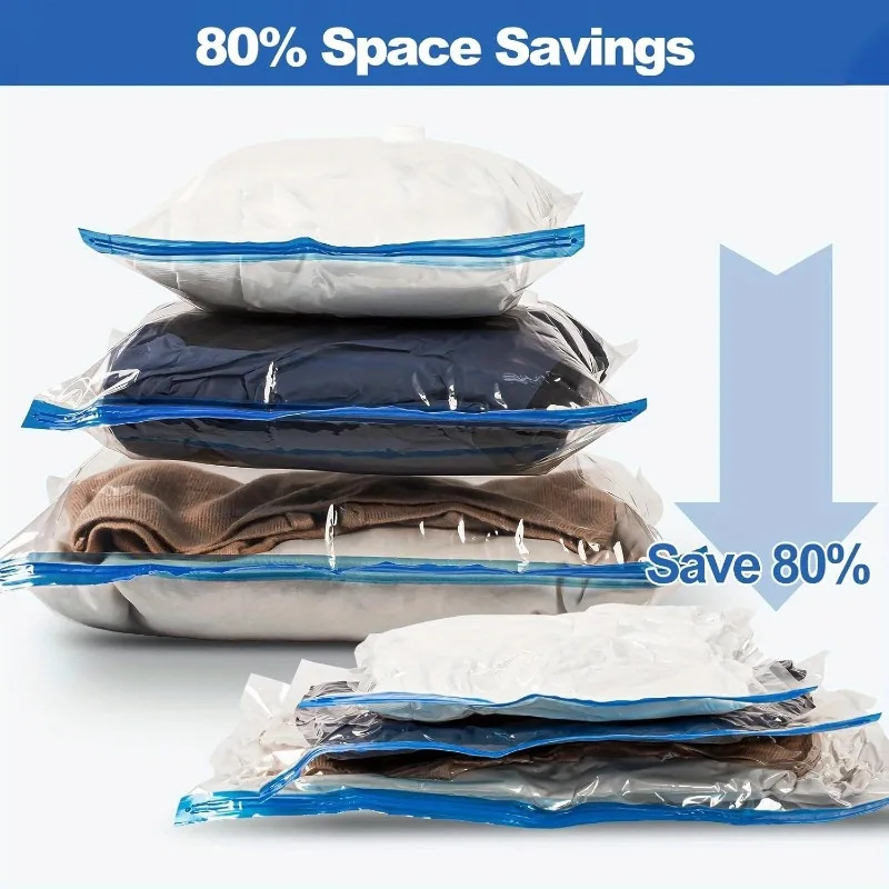 Reusable Vacuum Bags 7 Sizes Electric Pump Vacuum Compression Sealer Bag Mini Sealer Machine Clothes Organizer