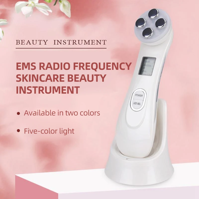 

EMS Radio Frequency Beauty Device Microcurrent Facial Skin Firm Massager LED Photon Rejuvenation Anti-wrinkle Lift Facial Skin