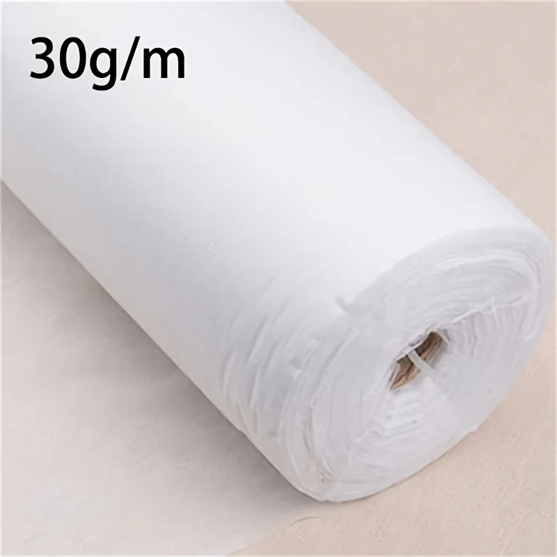 2meter(1.09yard) Lightweight Non-Woven Fusible Interlining Fabric Apparel Sewing DIY Accessory 30g/m