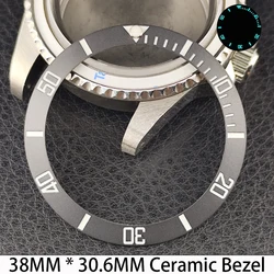 Elegant 38mm Ceramic/Aluminum Bezel GMT & Diving Watch Insert (NO.87 Frosted)