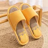 2025 Hot Linen Slippers Women Spring Autumn Home Flip Flops Men Thick Platform Soft Sole Slides Couples Soft Slip On Flats Shoes 4