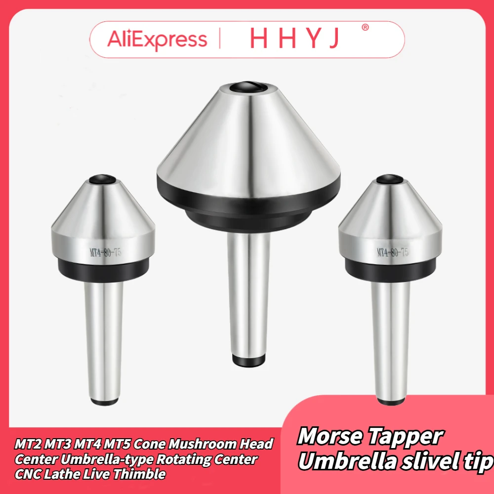 Mt2 Mt3 Mt4 Mt5 Morse Tapper Cono Testa Di Fungo Centro Ombrello-Tipo Rotante Tornio Cnc Live Thimble Ombrello Punta Scorrevole