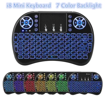 1pcs Backlit Mini Wireless Keyboard Remote Control 2.4G Air Mouse Keyboard With Touchpad N RGB PC TV Box 1
