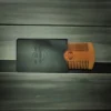 Gracemen 100% Wooden Beard Comb Double Sides for Men Anti-Static Wood Hair Comb with PU Leather Case and Great Gift to Men 2