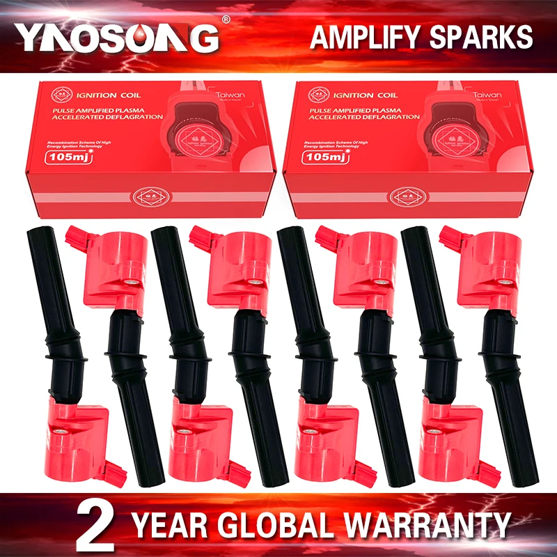 LHWV Ignition Coil Pack UF333 And Double Iridium Spark Plug 7092 Fit For 2001-2012 Toyota Camry Corolla Highlander Matrix RAV4 Solara, Scion XB TC, Lexus HS250h, Pontiac Vibe 2.4L L4, Set Of - View #3