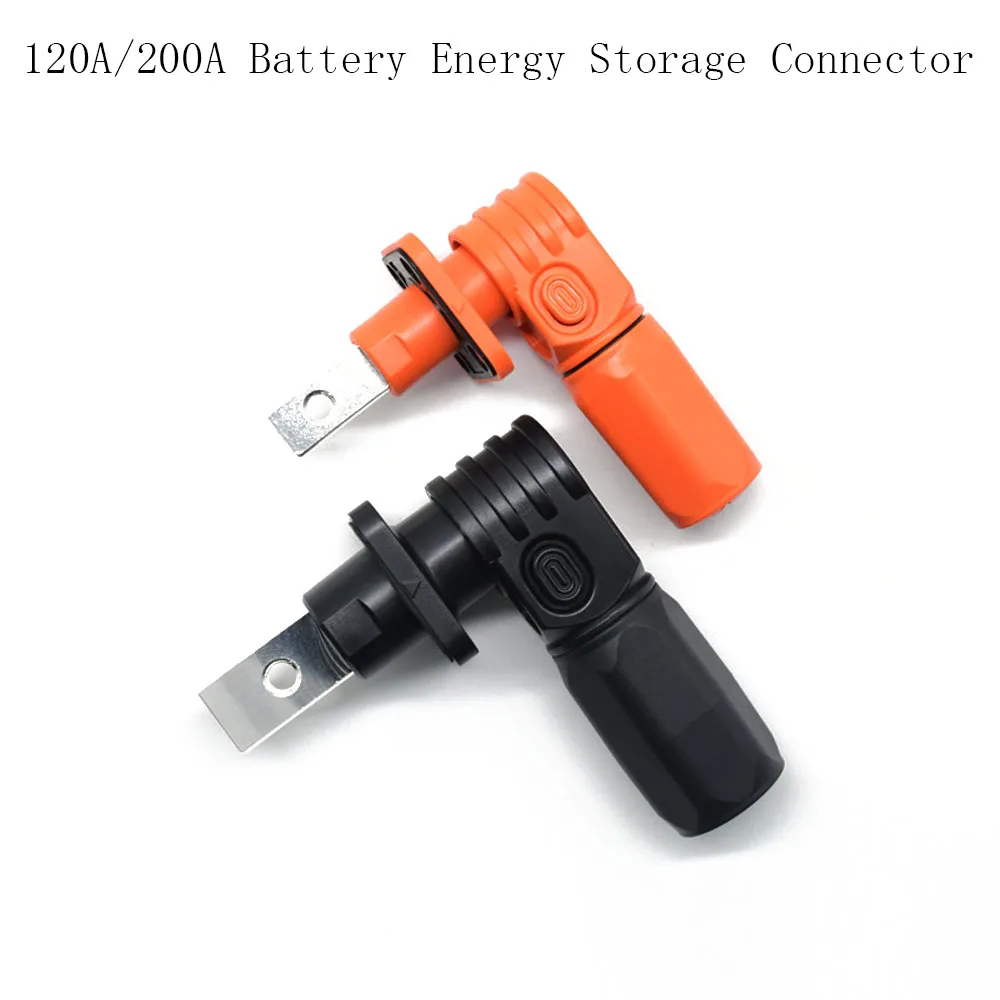 

120A/200A Battery Energy Storage Connector High Current Quick Plug Terminal Flame Retardant IP67 Waterproof Elbow Power Terminal