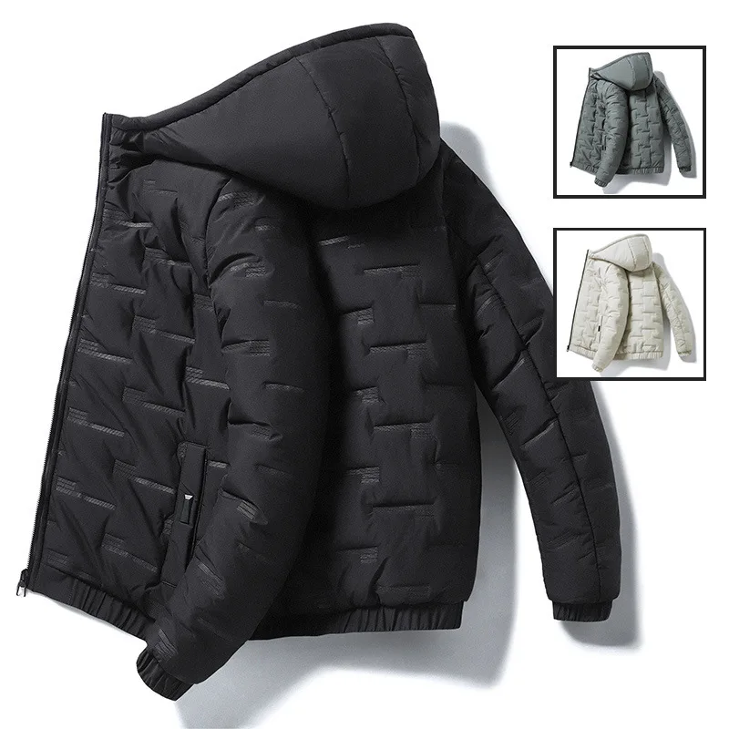 Men\'s Winter Jacket Hooded Cotton-padded Men Coats Thicken Warm Parkas Men Clothing Fashion Parkas Jaqueta Inverno Masculina Zm