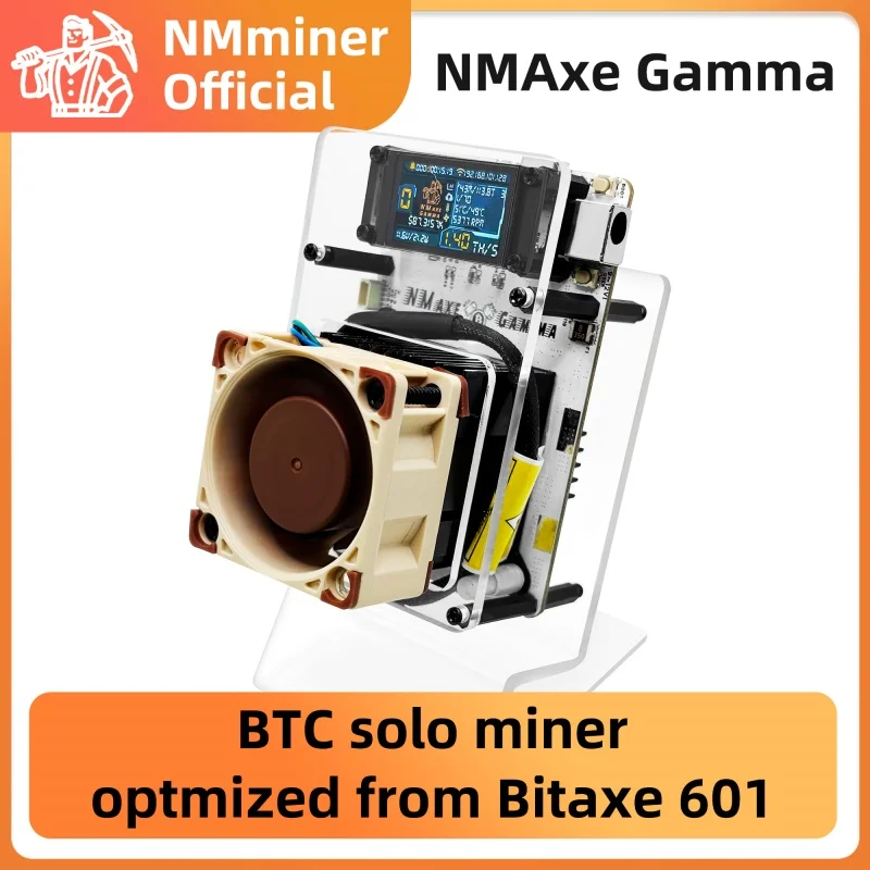 BITAXE NirdMiner Axe Gamma 601 Optimized Official BM1370 ASIC BTC Solo Lottery Miner 1.2TH/S Open Source Quiet Home Use