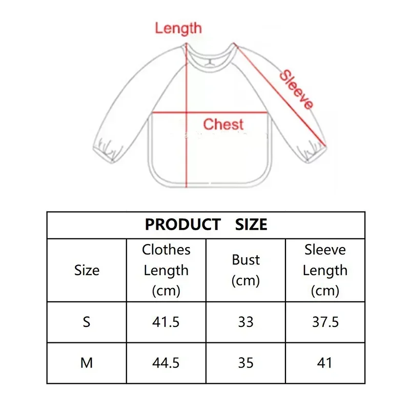 Baby's Soft Waterproof Bib Kid Long Sleeves Adjustable Feeding Cloth Little Boy Girl Painting Smock Child Meal Eating Apron 6