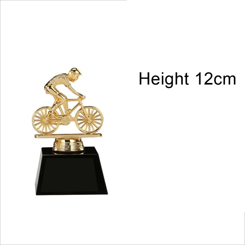 Metal Alloy Competition Trophy Creative Base Crystal Custom Gift, Running Cycling Ball Taekwondo Golf Table Tennis Souvenir, 1Pc