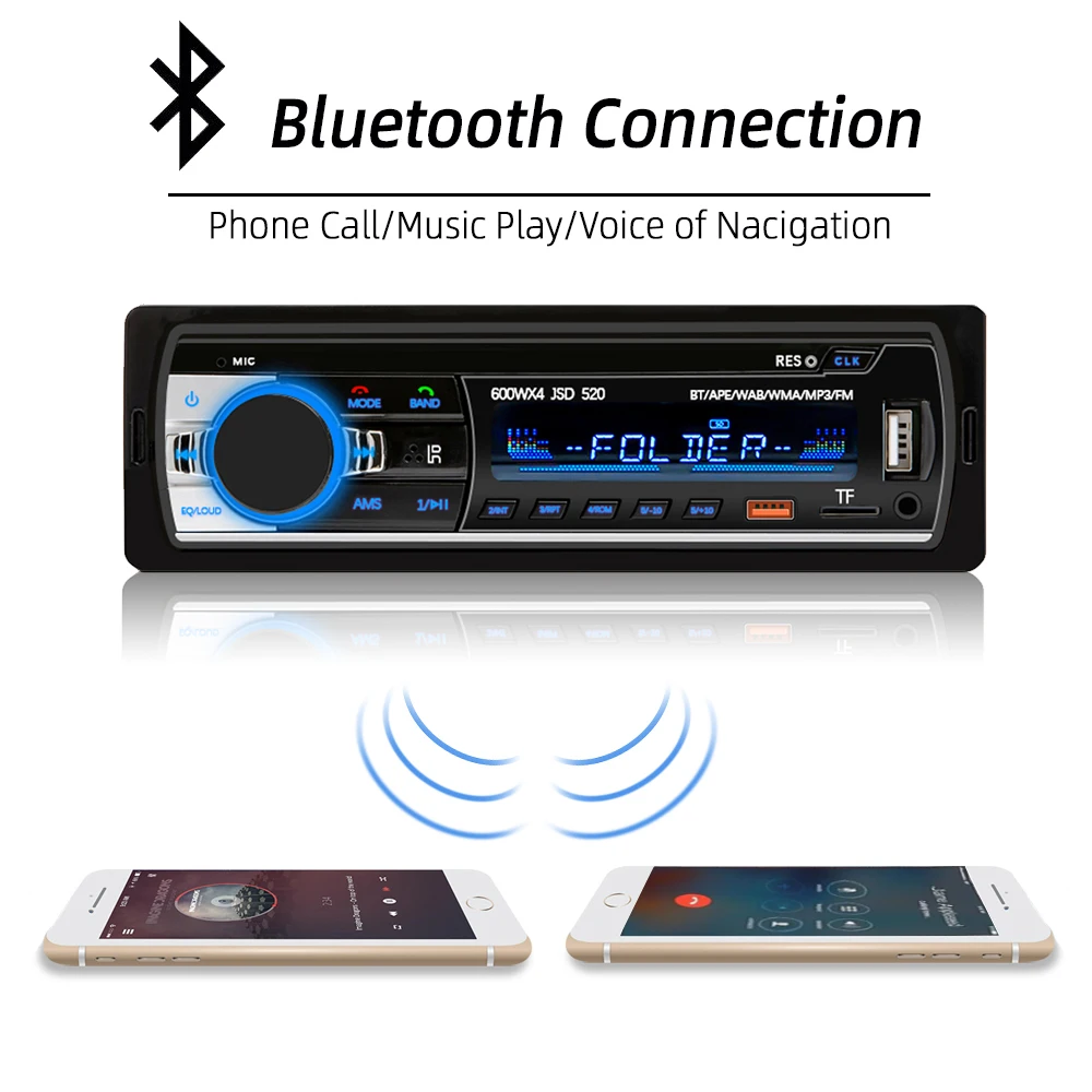 1din MP3 Bluetooth Car Radio Stereo Player with USB/SD AUX Input